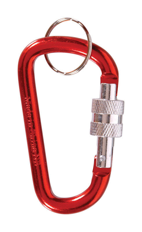 HILLMAN Aluminum Multicolored Carabiner, Pack of 25