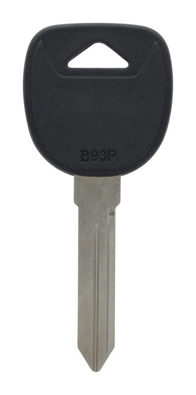 HILLMAN Traditional Key Automotive Key Blank Double For GM Black/Silver, Pack of 5
