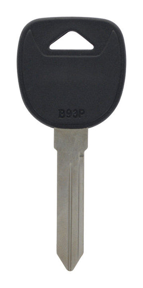 HILLMAN Traditional Key Automotive Key Blank Double For GM Black/Silver, Pack of 5