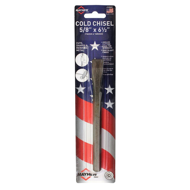 Mayhew 10502 Cold Chisel, 5/8 in Tip, 6-1/2 in OAL, Steel Blade