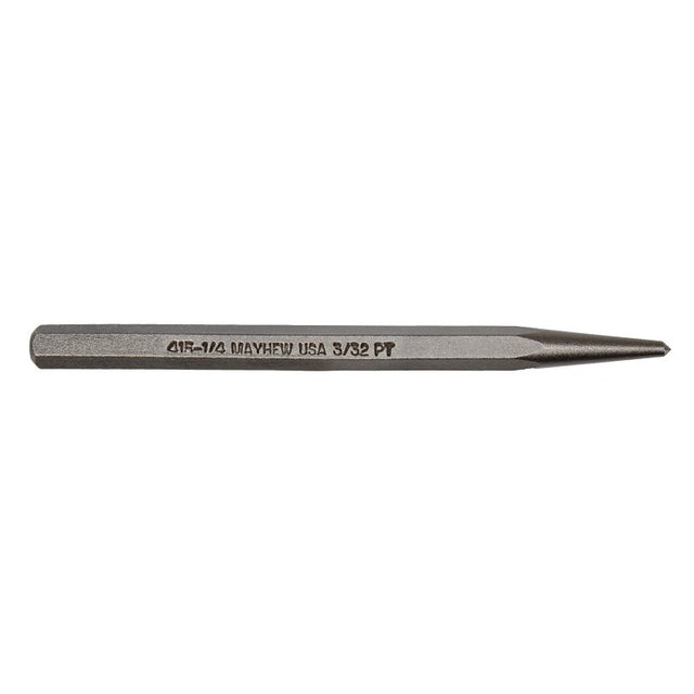 Pro 74102 Center Punch, 1/4 in Tip, 4 in L, Hex Shank