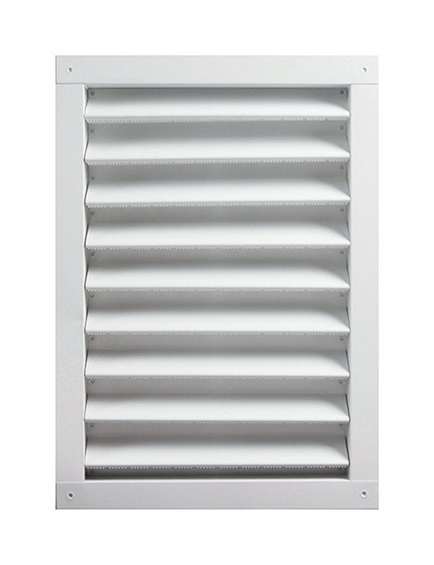 Master Flow DA2430W Dual Louver, 32-1/4 in L, 26-1/2 in W, Aluminum, White