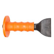 Mayhew 35005 Handguarded Mason Chisel, 3 in W Blade, 7-3/4 in OAL, Tool Steel Blade, Plastic Handle