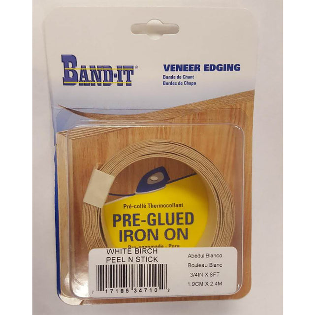 Band-It Peel-N-Stick .030 in. X 3/4 in. W X 8 ft. L White Birch Edge Banding #2/BTR Premium Grade