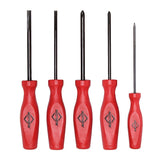 Mayhew Pro Series 26028C Screwdriver Set, 5-Piece, Alloy Steel, Brushed, Red