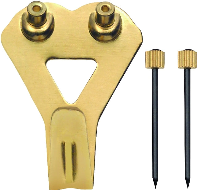 OOK 50025 Picture Hanger, 50 lb, Steel, Brass, 20/PK