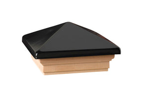 Deckorators 3 in. H X 4 in. W Black Wood Post Cap, Pack of 6