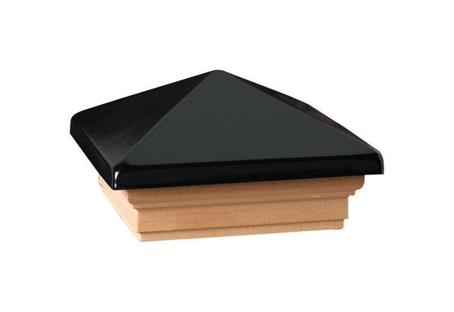 Deckorators 3 in. H X 4 in. W Black Wood Post Cap, Pack of 6
