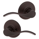 Kwikset 200BL 11P CP Passage Lever, Venetian Bronze, Zinc, Residential, Reversible Hand, 3 Grade, ADA Compliant