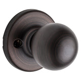 Kwikset 200P 11PCP Passage Knob, Polo, 2-23/32 in L x 2-5/8 in W x 2-5/8 in H Dimensions, Zinc, Venetian Bronze