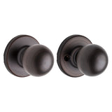 Kwikset 200P 11PCP Passage Knob, Polo, 2-23/32 in L x 2-5/8 in W x 2-5/8 in H Dimensions, Zinc, Venetian Bronze