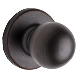 Kwikset 200P 11PCP Passage Knob, Polo, 2-23/32 in L x 2-5/8 in W x 2-5/8 in H Dimensions, Zinc, Venetian Bronze