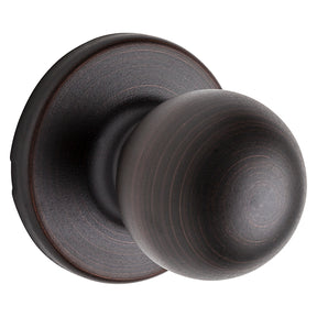 Kwikset 200P 11PCP Passage Knob, Polo, 2-23/32 in L x 2-5/8 in W x 2-5/8 in H Dimensions, Zinc, Venetian Bronze