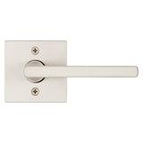 Kwikset Signature Series 154HFL SQT 15 Passage Lever, Non-Locking Lock, Satin Nickel, Zinc, Residential, Reversible Hand