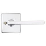 Kwikset Signature Series 154HFL SQT 26 Passage Lever, Non-Locking Lock, Polished Chrome, Zinc, Residential, 2 Grade