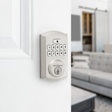 Kwikset 260 Series 9260 TRL 15 SMT RBP Smartcode Deadbolt with Tustin Lever, 2 Grade, Keyed One-Side Key, Satin Nickel