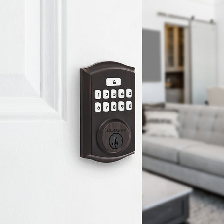 Kwikset 260 Series 9260 TRL 11P SMT RBP Smartcode Deadbolt with Tustin Lever, 2 Grade, Keyed One-Side Key, KW1 Keyway