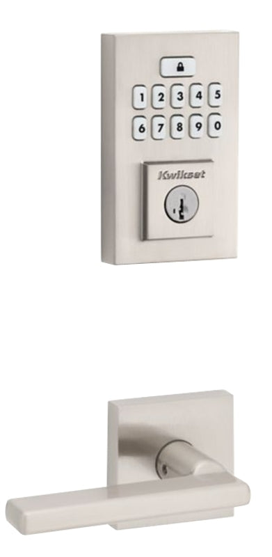 Kwikset 270 Series 9270 CNT 15 SMT RBP Smartcode Deadbolt, 2 Grade, Keyed One-Side Key, Satin Nickel, KW1 Keyway