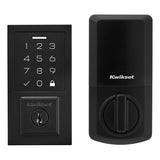 Kwikset 270 Series 9270 CNT 514 SMT RBP Smartcode Deadbolt, 2 Grade, Keyed One-Side Key, Matte Black, KW1 Keyway