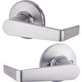 Kwikset 721KNL 26D RCAL UL Passage Door Lock, Lever Handle, Steel, Satin Chrome, 2-3/8, 2-3/4 in Backset