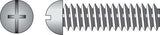 HILLMAN No. 1/4-20 X 1 in. L Combination Round Head Zinc-Plated Steel Machine Screws 100 pk