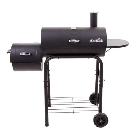 American Gourmet Charcoal Offset Smoker Black