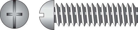 HILLMAN No. 6-32 X 1-1/2 in. L Combination Round Head Zinc-Plated Steel Machine Screws 100 pk
