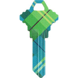 HILLMAN Wackey Plaid House/Office Universal Key Blank SC1 Single, Pack of 6