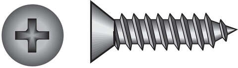 HILLMAN No. 10 X 1 in. L Phillips Flat Head Sheet Metal Screws 100 pk