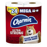 Charmin Ultra Strong Toilet Paper 6 Rolls 286 sheet 186 ft., Pack of 4