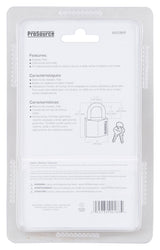 ProSource HD10050 Padlock, Standard Shackle, 5/16 in Dia Shackle, 1-1/2 in H Shackle, Steel Shackle, Brass Body