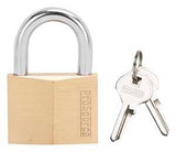 ProSource HD10050 Padlock, Standard Shackle, 5/16 in Dia Shackle, 1-1/2 in H Shackle, Steel Shackle, Brass Body
