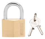 ProSource HD10050 Padlock, Standard Shackle, 5/16 in Dia Shackle, 1-1/2 in H Shackle, Steel Shackle, Brass Body