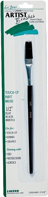 Linzer C9304#5 Artist Paint Brush, #5 Brush, 1/2 in L Trim, Wood Handle