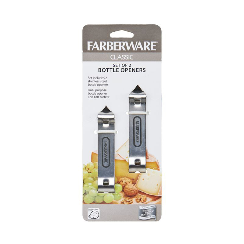 Farberware Silver Stainless Steel Manual Bottle Opener
