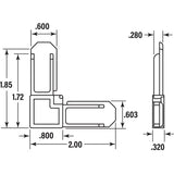 Prime-Line PL 14284 Square Cut Screen Frame Corner, Plastic, Gray, For: PL14077 Screen Window Frame