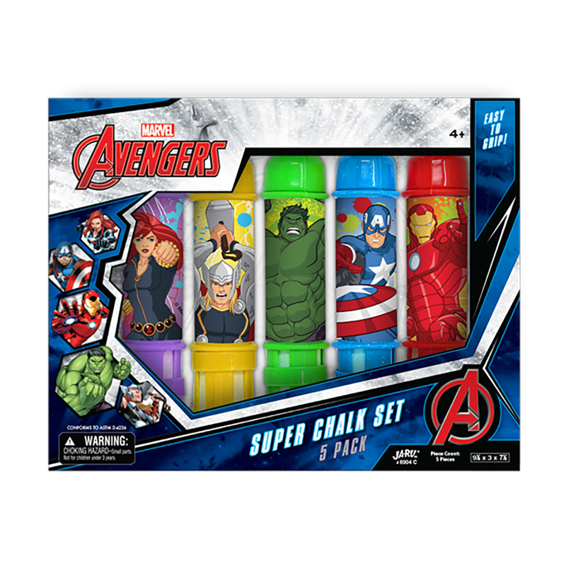 Disney and Marvel Sidewalk Chalk Set 5 pc, Pack of 6