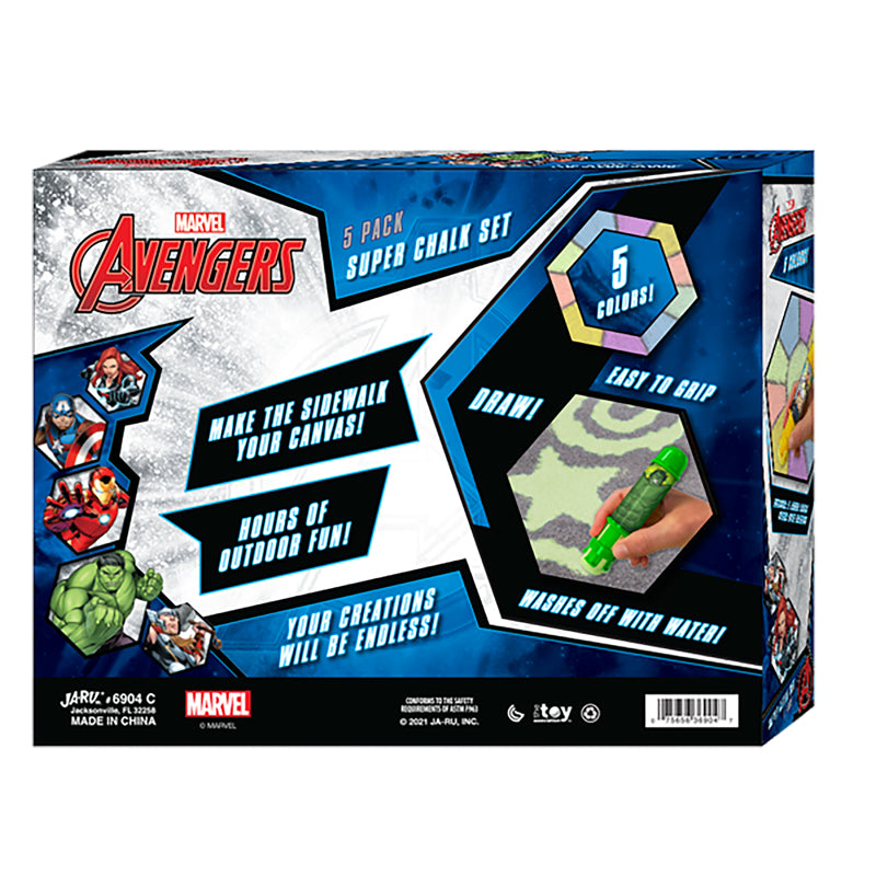 Disney and Marvel Sidewalk Chalk Set 5 pc, Pack of 6