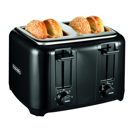 Proctor Silex Plastic Black 4 slot Toaster 8 in. H X 12.25 in. W X 11.31 in. D, Pack of 2