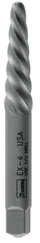 Irwin Hanson POWER-GRIP 534 Series 53404 Screw Extractor, EX-4 Extractor, Spiral Flute, Steel