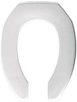 Mayfair 1955CT-000 Toilet Seat, Elongated, Plastic, White