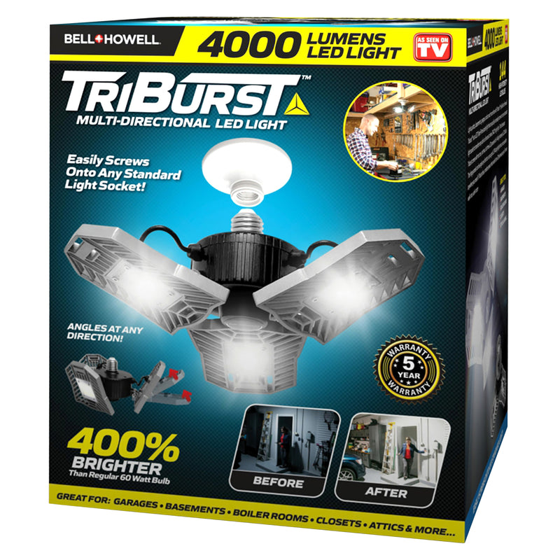 Multi Direction Socket Bell & Howell TriBurst Plastic LED Standard Base Multi-directional Soc ...