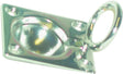 US Hardware M-088C Hatch Lifting Ring, Brass, Chrome-Plated, For: Small Hatches, Cabinets and Drawers