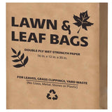 Ampac  30 gal. Lawn & Leaf Bags  Flap Tie  Paper  5 pk, Pack of 10