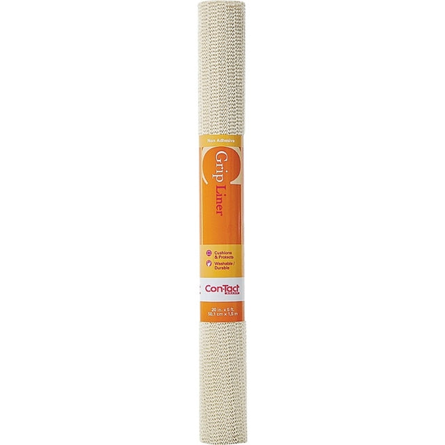 Con-Tact 05F-C6F54-06 Shelf and Drawer Liner, 5 ft L, 20 in W, Almond