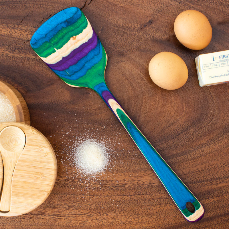 Totally Bamboo Baltique Multicolored Birch Wood Spatula