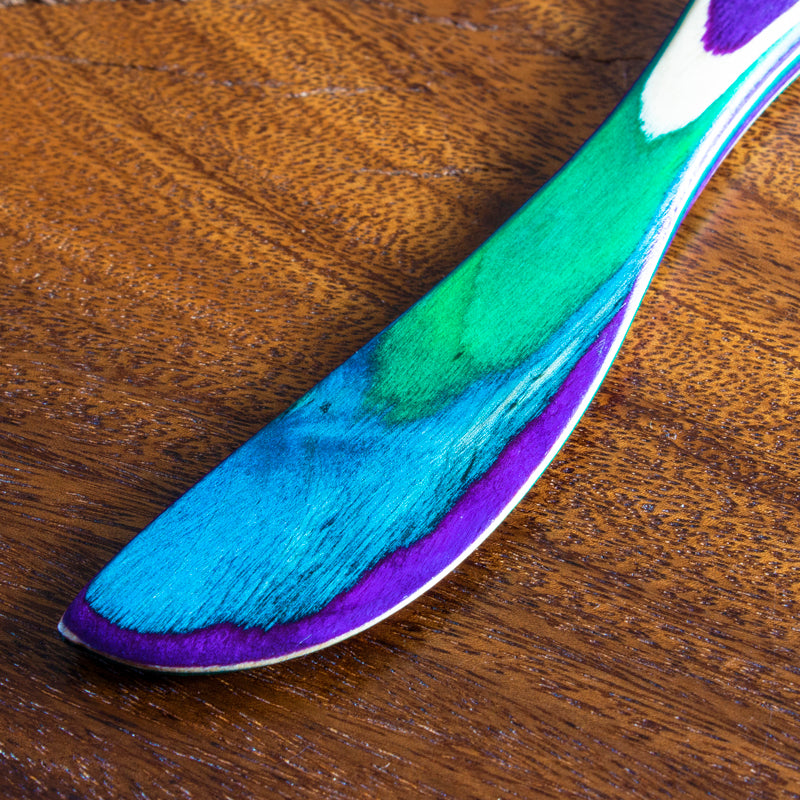 Totally Bamboo Baltique Multicolored Birch Wood Spreading Knife