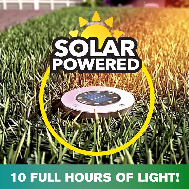 Bell & Howell Disk Lights Deluxe Solar Powered 3.75 W LED Garden Light 4 pk