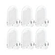 iDesign 1 in. L Clear Plastic Hook 6 pk, Pack of 6