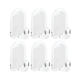 iDesign 1 in. L Clear Plastic Hook 6 pk, Pack of 6